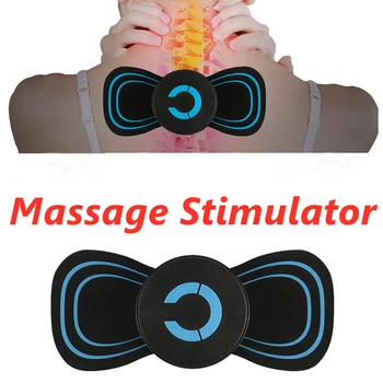 Портативный Мини-электрический массажер для шеи и тела, удобные Интеллектуальные наклейки для снятия боли в шейных мышцах, Массажер Meridian